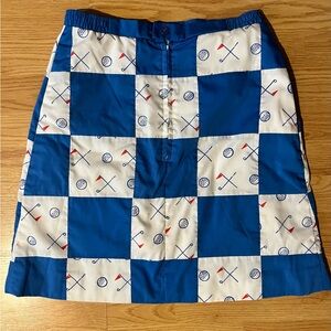 Golf club skirt. Vintage quilted classic club and ball. Preppy. Caddyshack.